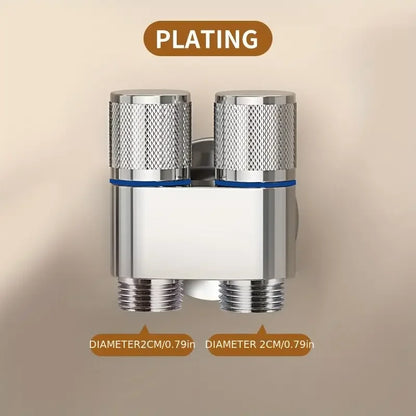 Stainless Steel Double Outlet Angle Valve – High-Flow Shower & Control Valve for Bathrooms & Washing Machines