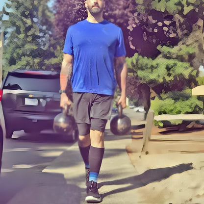 Calf Compression Sleeves - 20-30mmHg Running Leg Sleeves for Shin Splints, Varicose Veins & Fatigue Relief for Men & Women