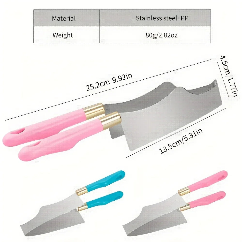 Stainless Steel Cake Slicer & Triangle Cutter Tool – Professional Baking Knife for Home, Bakery & Pastry Chefs