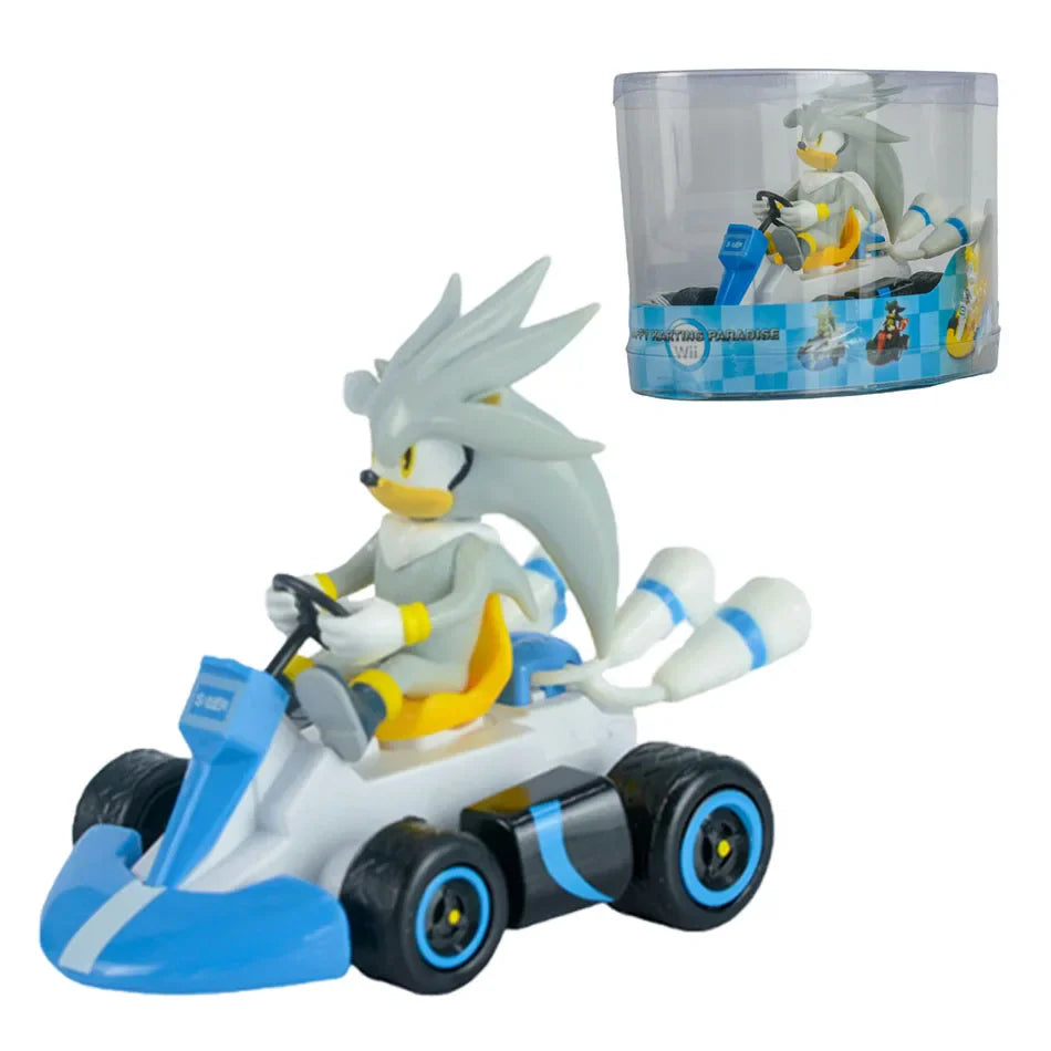 Anime Sonic the Hedgehog Pull Back Car Toy — Cartoon Figure Model, Kids Gift, Party & Home Decoration
