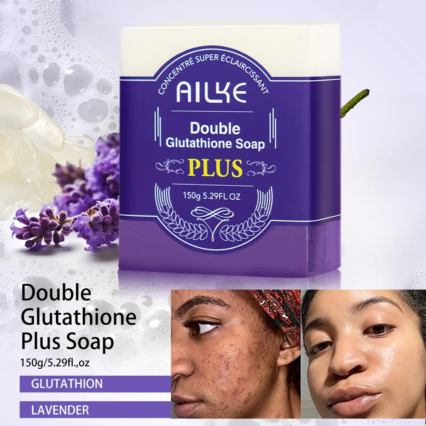 AILKE Glutathione Lightening Body Lotion – Moisturizing & Hydrating for Even Skin Tone and Dark Spot Improvement