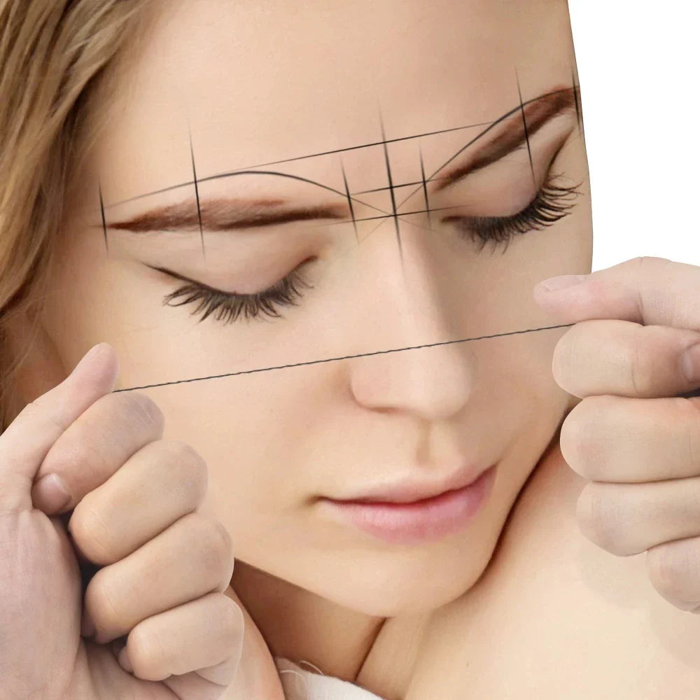 30m Pre-Inked Eyebrow Mapping String — Microblading & Semi-Permanent Makeup Positioning & Measurement Tattoo Tool