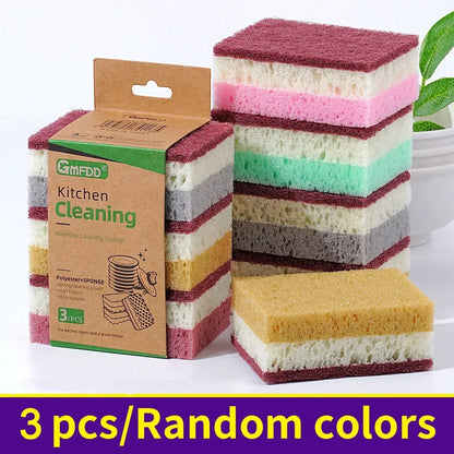 High-Density Sponge Cleaning Cloth — Non-Greasy Dishwashing & Kitchen Sponge for Pots, Bowls & Catering Use