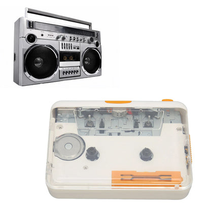 USB Cassette Converter – Portable MP3 Music Tape Player with Earphones, Plug & Play for iPod & PC