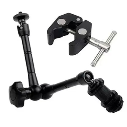 Super Clamp with 7"/11" Adjustable Magic Arm | Articulating Mount for Monitor, LED Light, DSLR Camera, Flash & LCD Video Gear