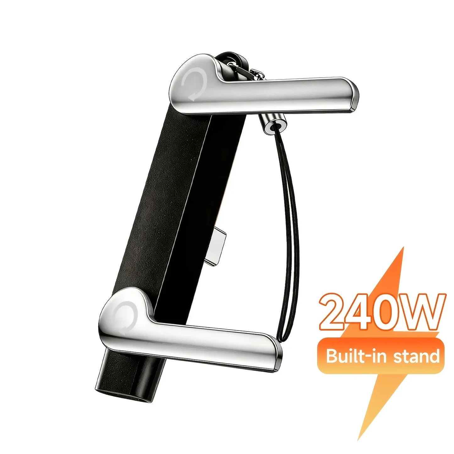 USB-C Phone Charging Holder - 240W Fast Charging OTG Adapter with Foldable Stand