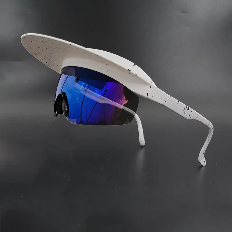 UV400 Cycling Sunglasses - Brim Sun-Proof Men Women 2024 Road Bike Glasses Male Female Bicycle Goggles MTB Sport Eyewear Lens Eye