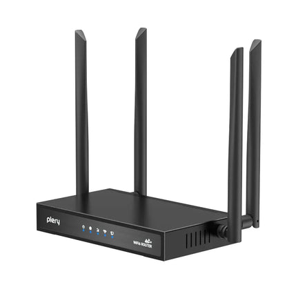 Plery WiFi6 4G LTE Router — 4G SIM Card WiFi Modem with 300Mbps, Antenna Booster for Home & Office