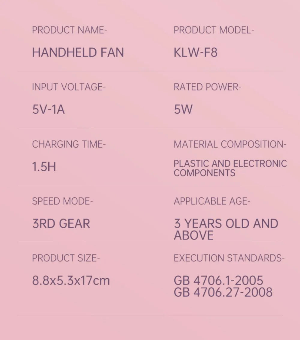 Portable Mini USB Fan – Handheld & Desktop Fan with Phone Holder, 3-Speed Adjustable Wind, Long Battery Life, Multi-Function Cooling Fan