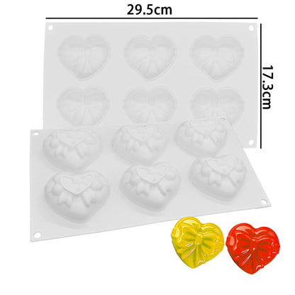 3D Silicone Pastry Mold — French Dessert, Mousse & Cake Baking Pan for Chocolate, Candles, Soap, Fondant, DIY Cake Decoration Tools