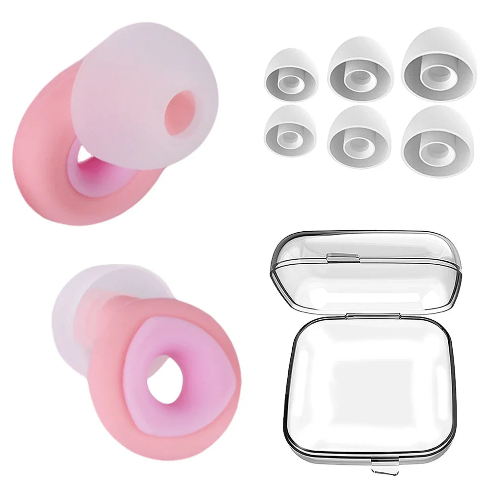 Anti-Noise Silicone Earplugs — Sleep, Noise Reduction, Waterproof Swimming, Soft Soundproof Ear Protectors