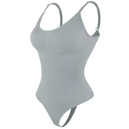 Women’s Full Body Shapewear Bodysuit – Smoothing Thong Body Shaper Sculpting Slimming Underwear