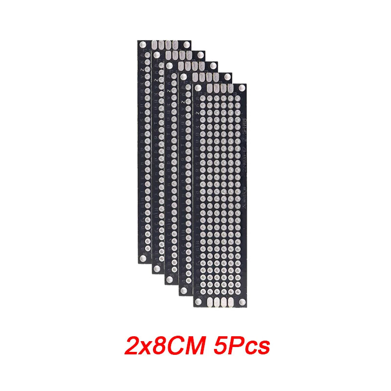 5/10PCS Double-Sided PCB Prototype Boards – Black DIY Circuit Boards 2x8 3x7 4x6 5x7 6x8 7x9cm for Electronics Projects