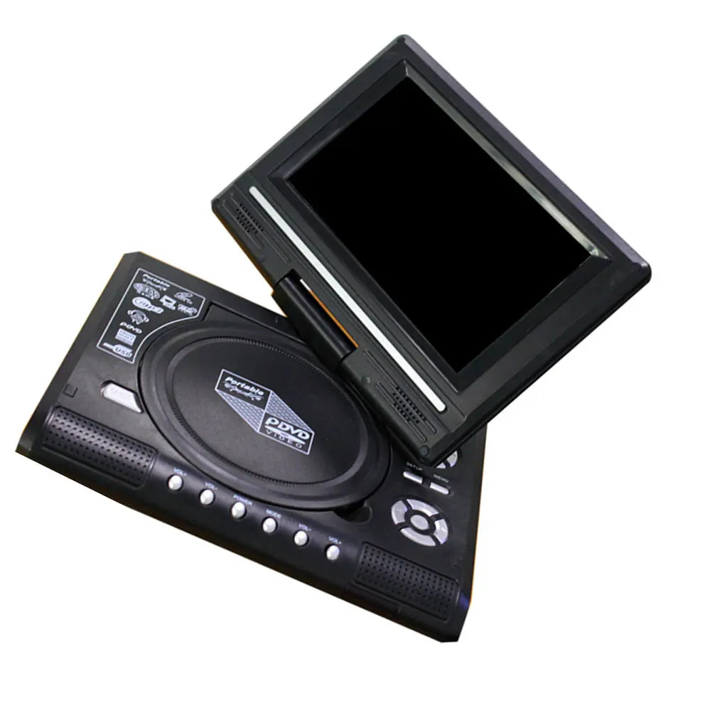 7.8-Inch DVD Player – Multimedia CD Player with 270° Rotation Screen, Remote Control, Travel Theatre (US/UK/AU/EU Plug)