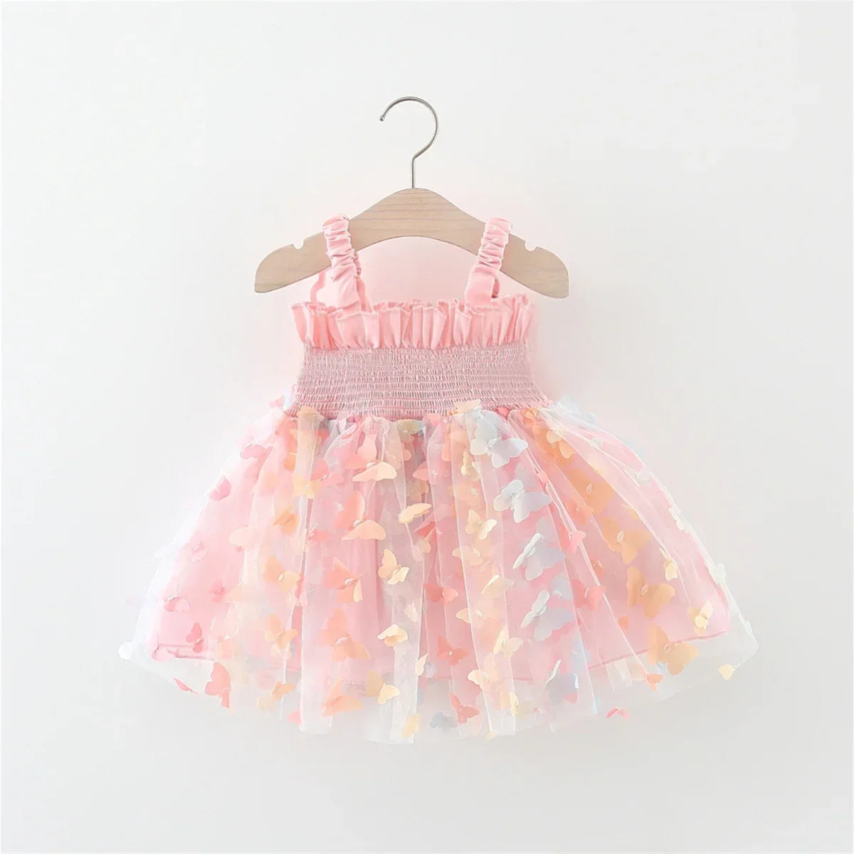 Baby Girl Princess Dress - Summer Halter Butterfly Back Birthday Party Outfit
