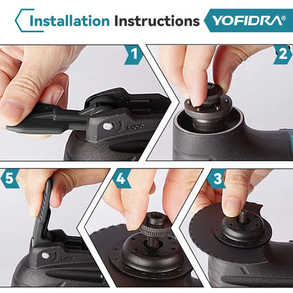 YOFIDRA Cordless Oscillating Multi-Tool – 6-Speed Electric Cutting, Polishing & Trimming Machine for 18V/21V Battery