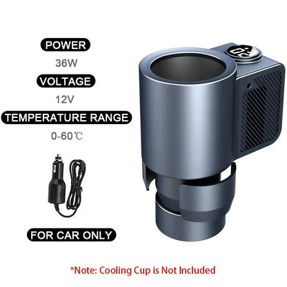 2-in-1 Smart Car Cup Cooler & Warmer – Portable Mini Heating & Cooling Mug for Coffee, Milk & Travel Drink Holder Refrigerator