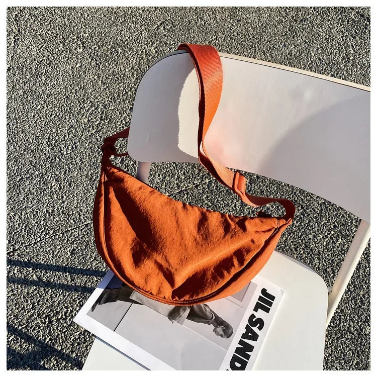Casual Nylon Hobo Crossbody Bag for Women – Shoulder, Half Moon, Tote Travel Shopper & Purses