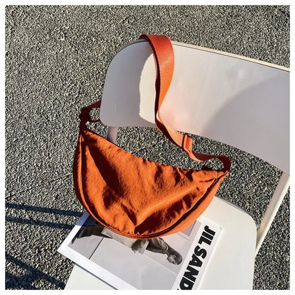 Casual Nylon Hobo Crossbody Bag for Women – Shoulder, Half Moon, Tote Travel Shopper & Purses