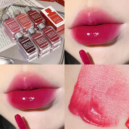 6-Color Water Mirror Gloss Lip Glaze – Long-Lasting, Hydrating, Moisturizing Liquid Lipstick