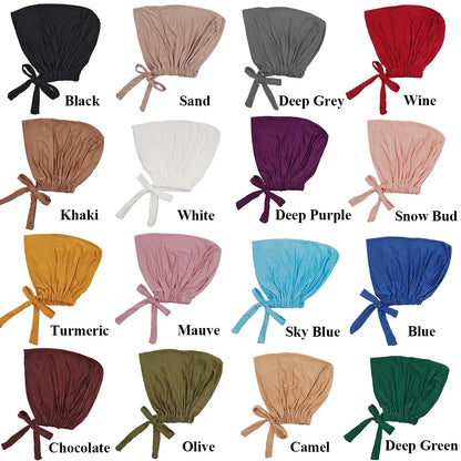 New Soft Modal Muslim Turban Hat - Inner Hijab Caps for Islamic Wear - Underscarf Bonnet for Female Headwrap - Turbante Mujer