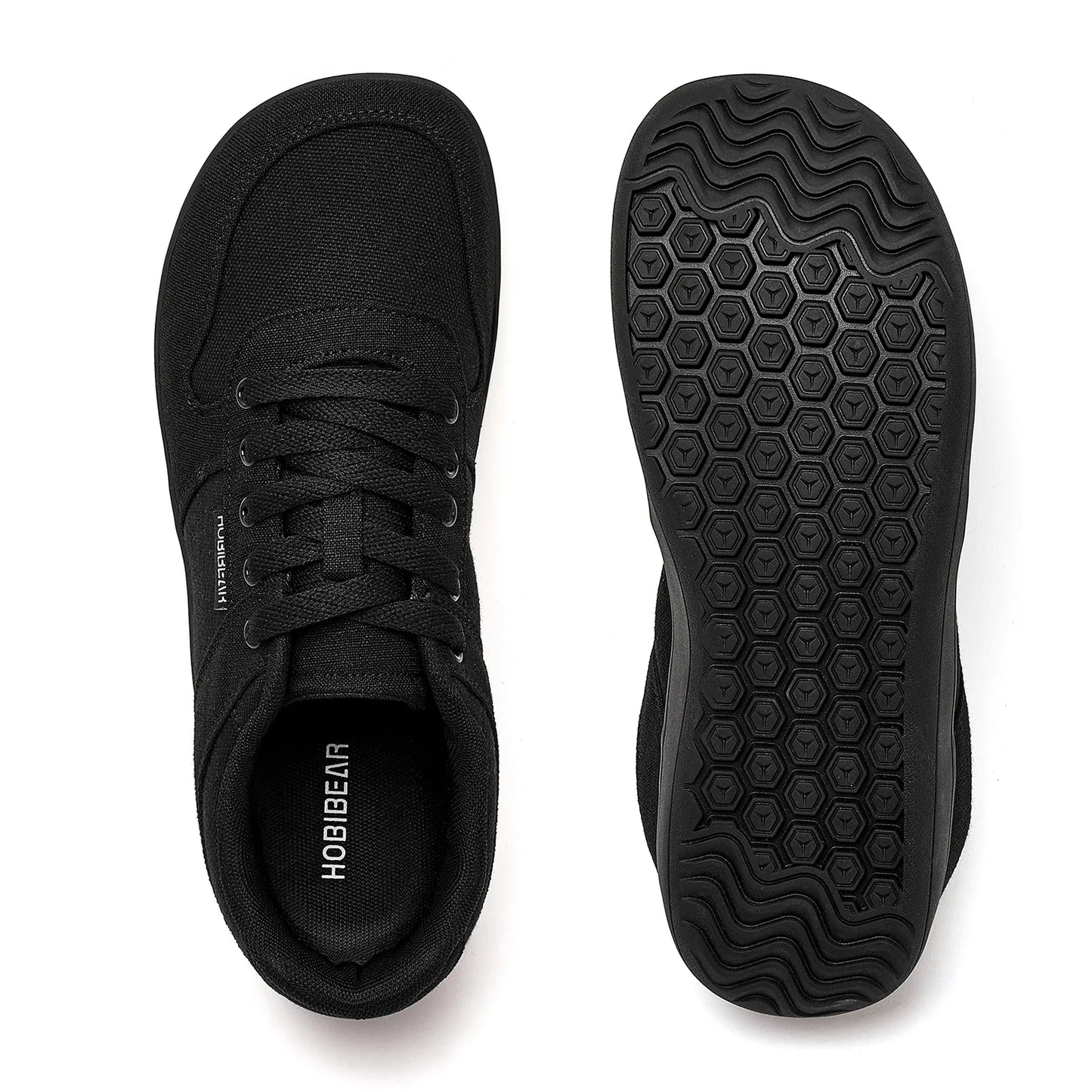 HOBIBEAR Unisex Barefoot Shoes – Lightweight Minimalist Walking Sneakers for Men & Women, Lace-Up Outdoor Running Shoes