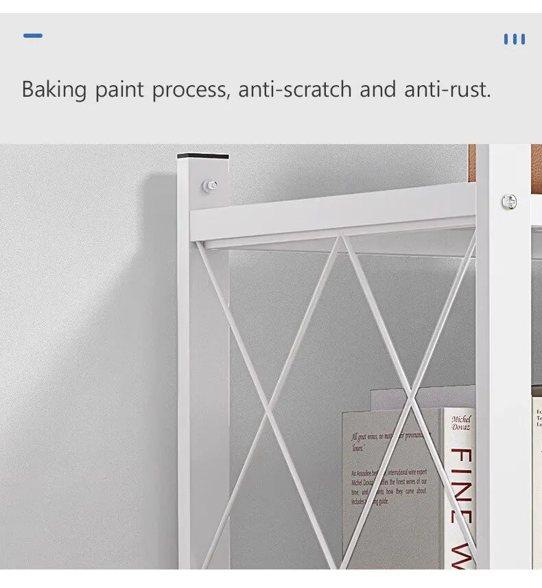 Foldable Large Iron Frame Storage Shelves – Installation-Free Standing Metal Shelving Unit for Kitchen