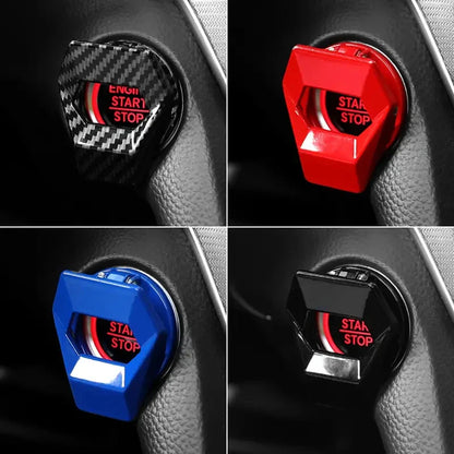 Car Engine Start/Stop Button Cover – Decorative Push Button Sticky Auto Accessory for Car Interior Styling
