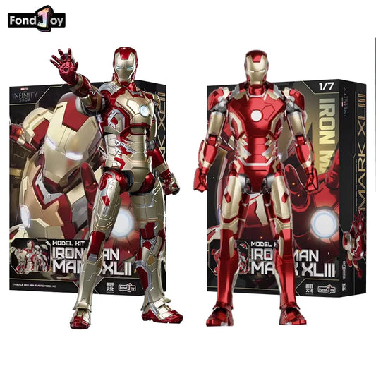 1:7 Original FondJoy Iron Man Action Figures – MK42, MK43, MK5, MK6, MK7 DIY Model, Tony Stark Legend Collection Toy for Kids Gift