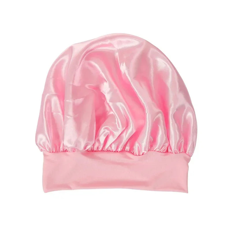 Double Layer Silky Bonnet: Women's Night Sleep & Shower Hair Cap