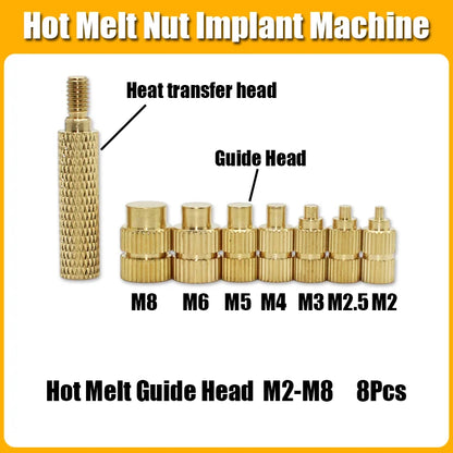 Brass Hot Melt Insert Knurled Nut – Copper Thermal Conduction Nut for 3D Printer Plastic Heat Insertion Tool