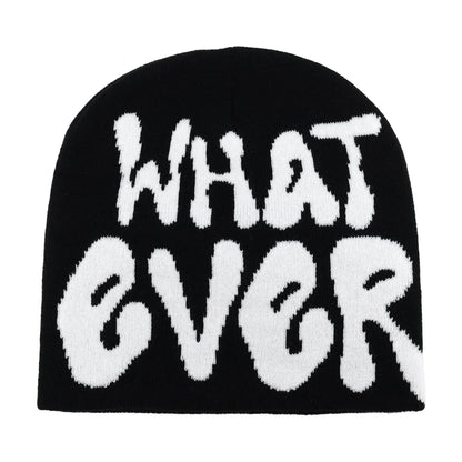 Y2K Letter Knitted Beanie Cap – Unisex Winter Autumn Warm Ski Skullcap, Hip Hop Streetwear Ear Cover Hat for Men & Women
