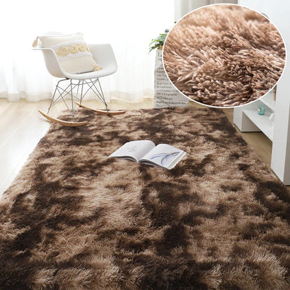 Gray Plush Velvet Area Rug – Soft Fluffy Anti-Slip Carpet for Living Room, Bedroom, Kids Room & Home Decor