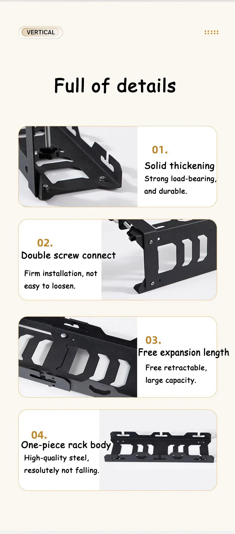 Telescopic Under-Desk Storage Rack – Metal Cable Management Tray for Home and Office, No-Punch Wire Organizer