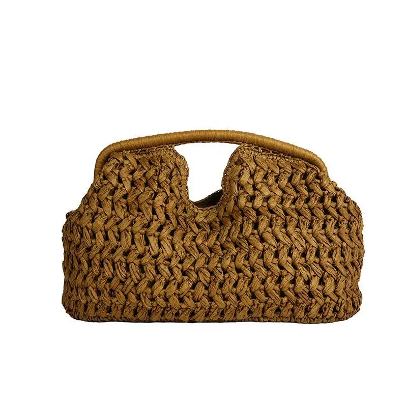 Fashion Elegant Woven Handbag — Female Beach Straw Underarm Bag, Versatile Shoulder & Evening Bag for Women Gifts