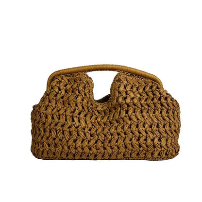 Fashion Elegant Woven Handbag — Female Beach Straw Underarm Bag, Versatile Shoulder & Evening Bag for Women Gifts