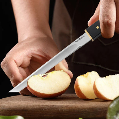 Forged Boning Meat Cleaver Knife - Stainless Steel Mongolian Kitchen Knife for Meat, Fruit, Roasted Lamb & Steak with Cover