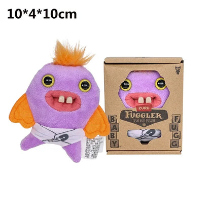 Fuggler Plush Baby Series Mr. Needles – Funny Ugly Monster Stuffed Doll, Munch Rabid Rabbit Wide-Eyed Weirdo Soft Toy 9cm