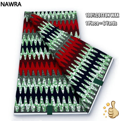 2026 African Real Wax Print Fabric - 100% Cotton Nigerian Ghana Style Pagne for Women