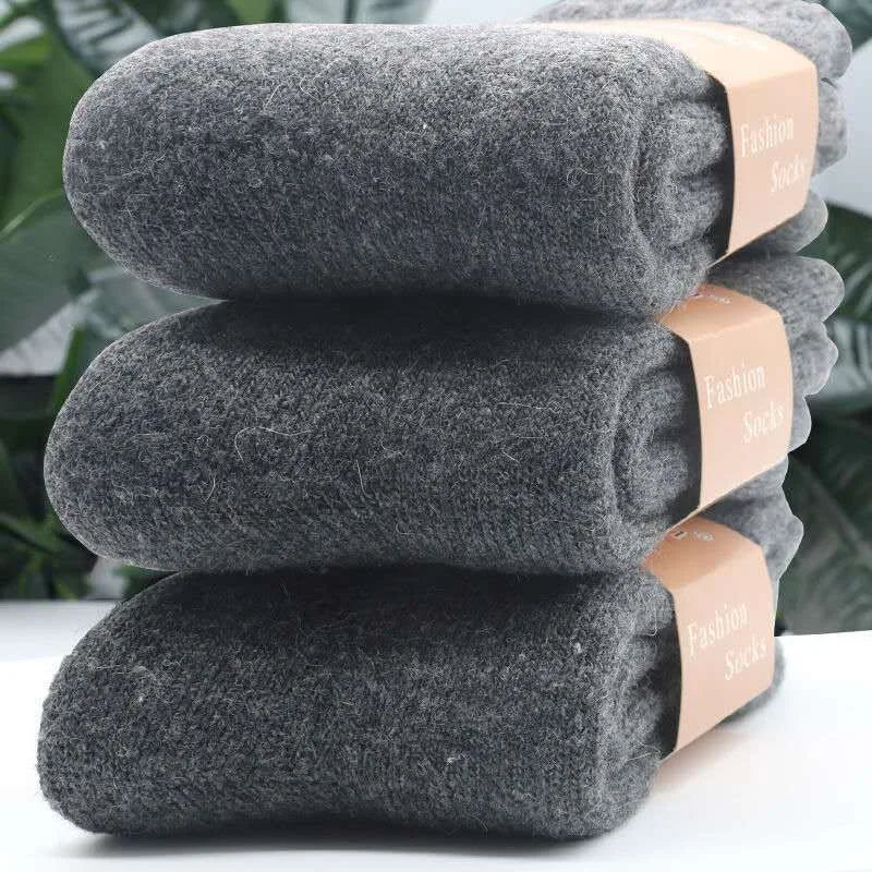 Ultra Thick Wool Socks for Men – Fleece-Lined Warm Autumn & Winter Cold-Resistant Long Socks, Perfect Gift