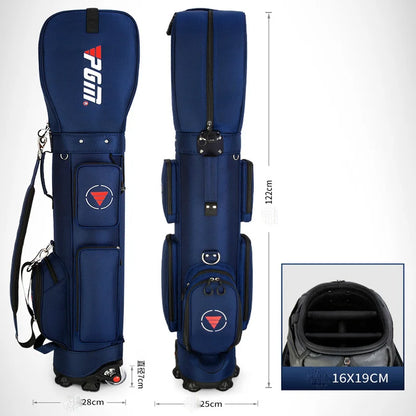 PGM Ultra-Light Golf Bag with Wheels QB069 – Large Capacity Sport & Aviation Bag with Multifunctional Ball Storage
