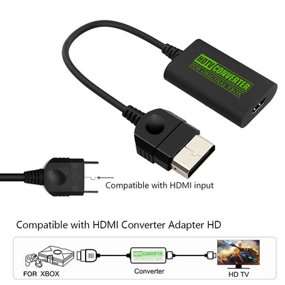 Xbox to HDMI-Compatible Converter – Digital Video & Audio Adapter for HDTV, Projector, TV, Monitor (480P, 720P, 1080P)