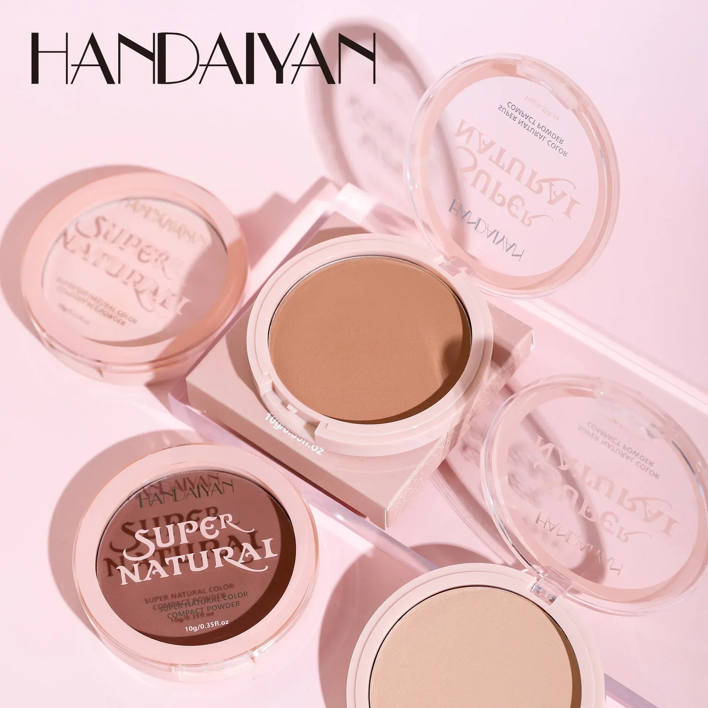 8-Color Matte Pressed Face Powder – 24H Oil Control, Full Coverage Waterproof Setting Foundation