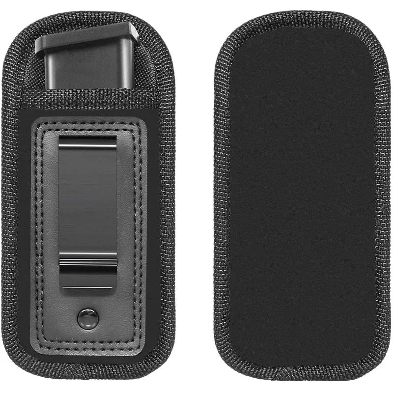 Nylon Magazine Pouch Holster for 9mm Pistols – Concealed Carry Mag Case with Clip for Glock 19/21, Beretta 92, Handgun Pouch