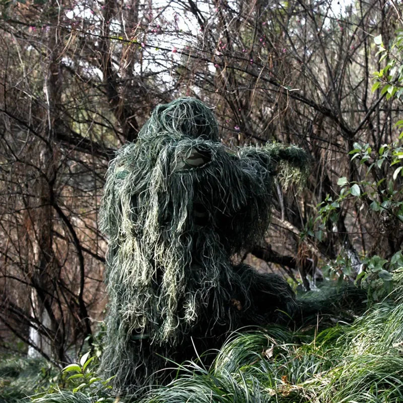 3D Camouflage Ghillie Hunting Suit | 5-Piece Withered Grass Camouflage Set