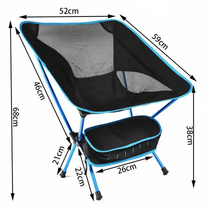 Portable Lazy Back Chair – High-End Lightweight Aluminum Alloy Folding Moon Chair for Outdoor Camping & Travel