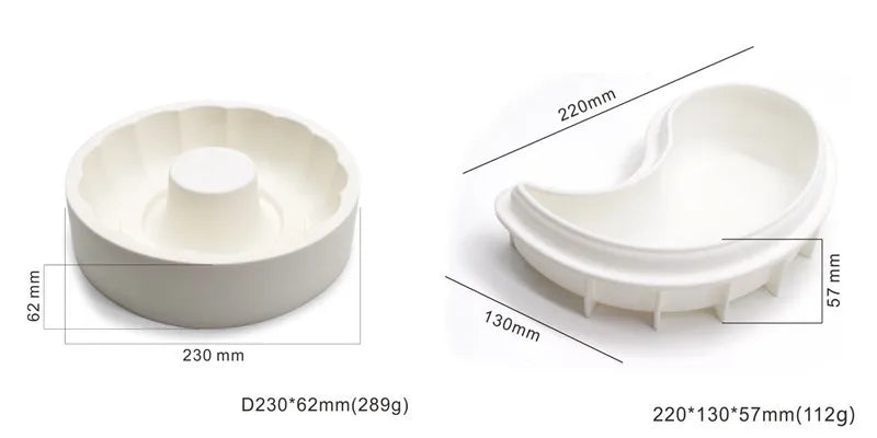 Round Corrugated Big Flower Silicone Mousse Cake Mold – Taiji French Dessert Baking & Chocolate Pudding Tool