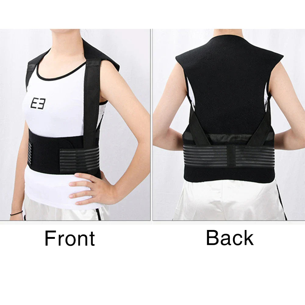 Tourmaline Magnetic Heated Vest — Self-Heating Thermal Waist Brace & Lumbar Support Corset for Posture Correction and Pain Relief