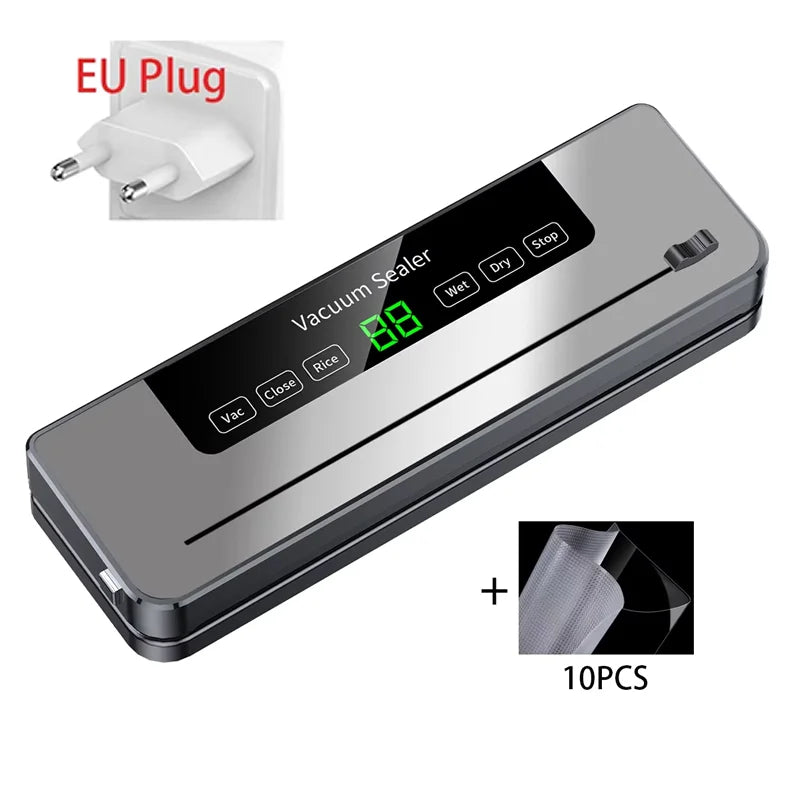 Portable Vacuum Sealer for Food Storage – Kitchen Gadget Air Compressor Plastic Bag Sealer Vacuum Packaging Machine for Home Use