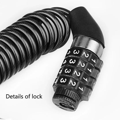 Universal Motorcycle & Bicycle Security Lock – Portable Helmet Password Wire Anti-Theft MTB & Road Bike Lock